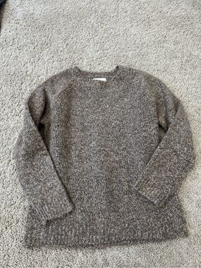 Mango Two-Tone Brown Knit Sweater